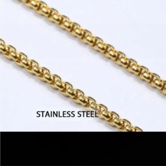 New 22” Men’s Gold Initial Letter Necklace - Picture 6 of 10